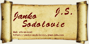 Janko Šodolović vizit kartica